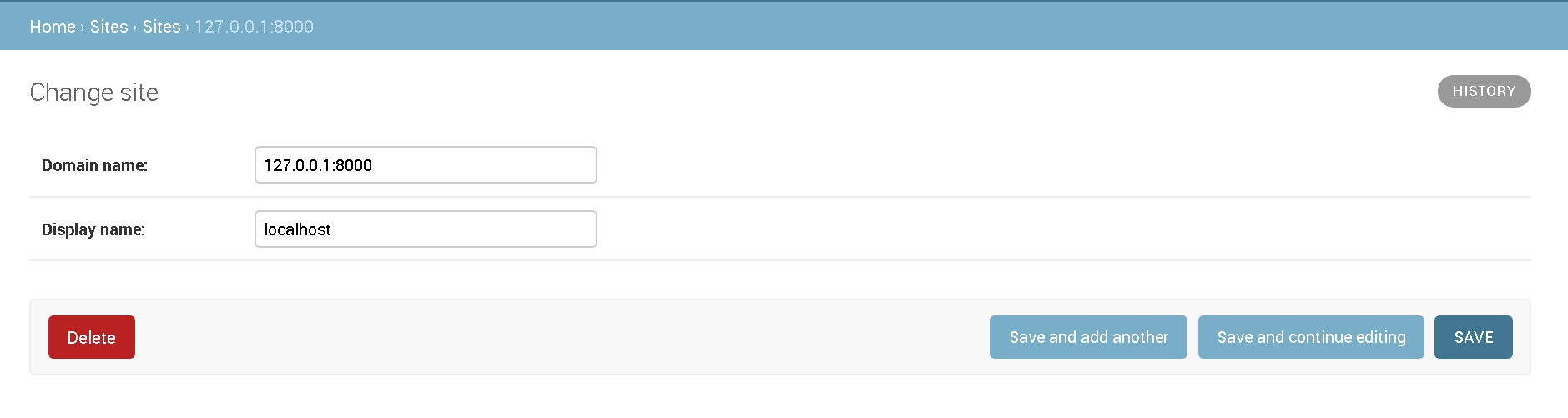 domain name before