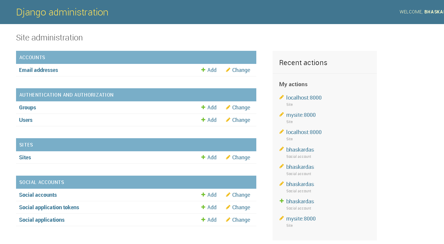 django admin dashboard